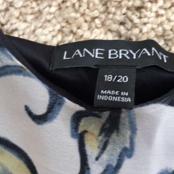 LANE BRYANT 18/20 printed grey combo midi dress - Picture 4 of 7